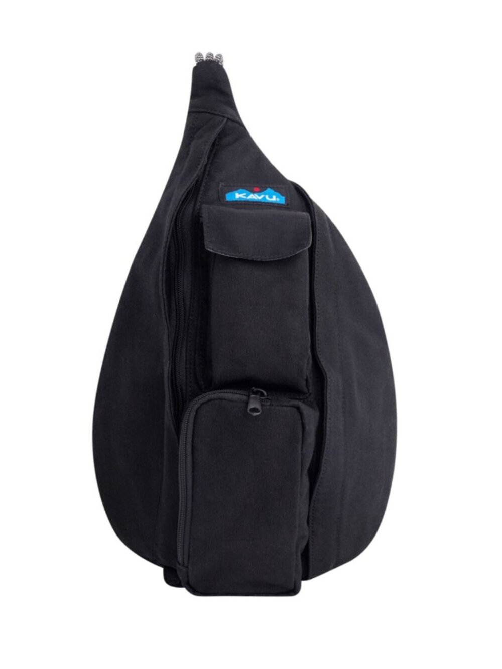 Kavu Rope Sling Bag NICE Stone Washed Black Zip Hiking Outdoor Travel Strap